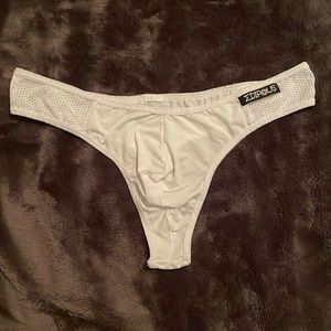 White Edipous Thong